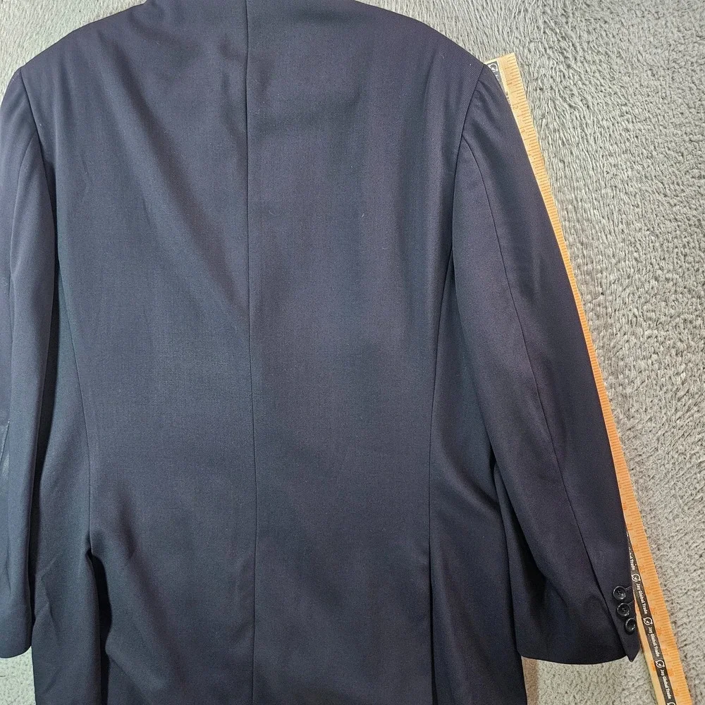 Canali Proposta 44L UK 54L 100% Wool Suit‎ Blazer Jacket Men Dark Navy - Flaw